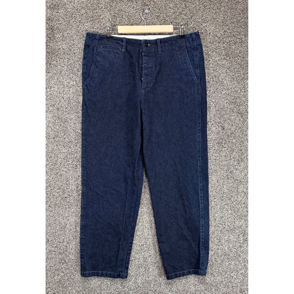 Wallace & Barnes Other - Wallace & Barnes Officer Chino Pants Mens 36/32 (Fits 36/30) Blue Button Fly